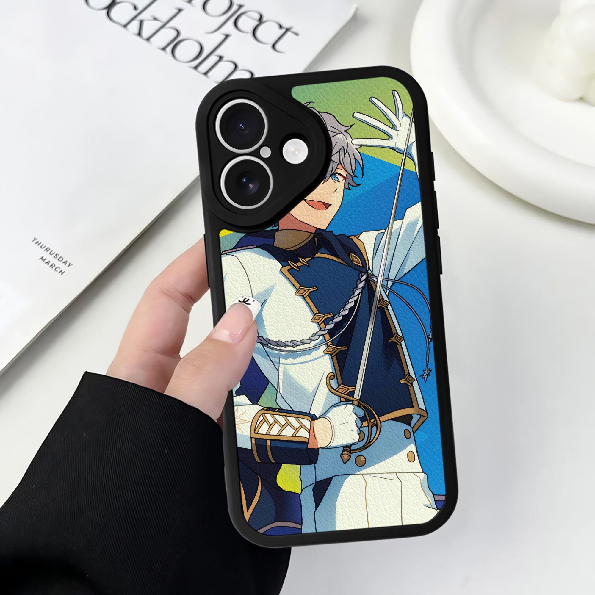 （画像用） あんさんぶるスターズ! Ensemble Stars 【iPhone 16シリーズ対応】シリコンスマホケース（レザー調） 材質：シリコン